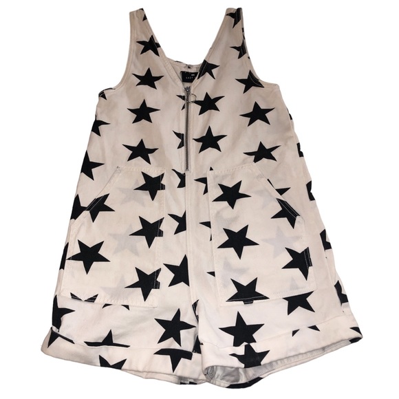Lazy Oaf stars in your eyes denim romper size 6 - Picture 4 of 9